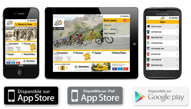 Application mobile du Tour de France 2012