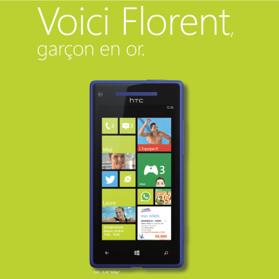 Le Windows Phone 8 de Florent Manaudou