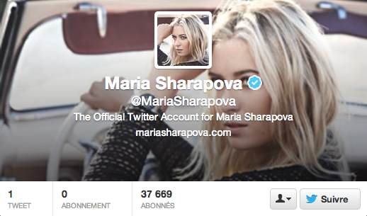 Maria Sharapova - Twitter