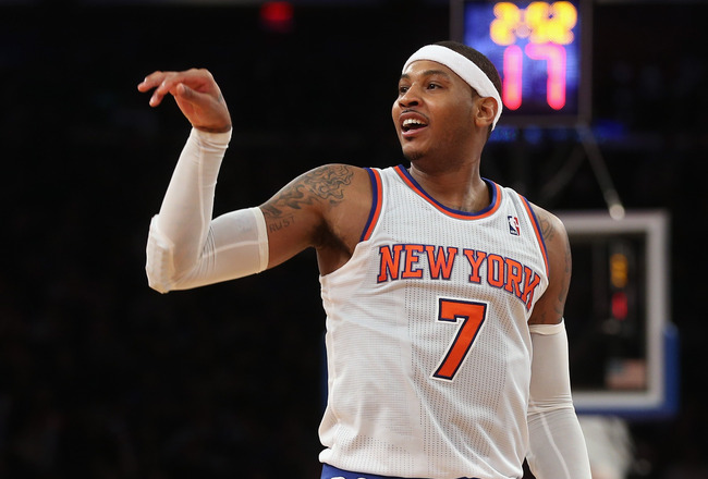 Carmelo Anthony, joueur qui porte le maillot des New-York Knicks