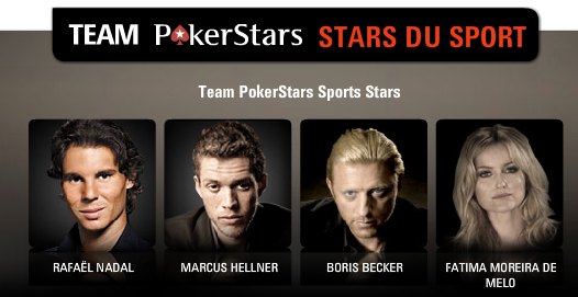 La Team Pokerstars "Stars du Sport" avec Rafael Nadal, Boris Becker, Marcus Hellner ou encore Fatima Moreira di Melo
