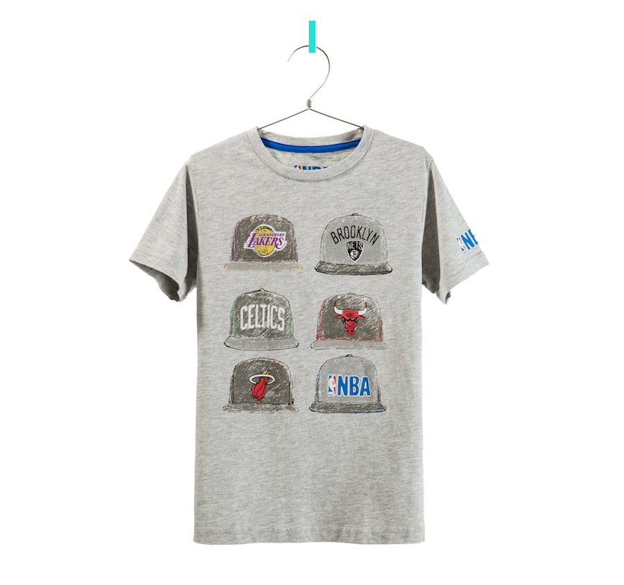 T-Shirt Zara avec les logos des franchises NBA