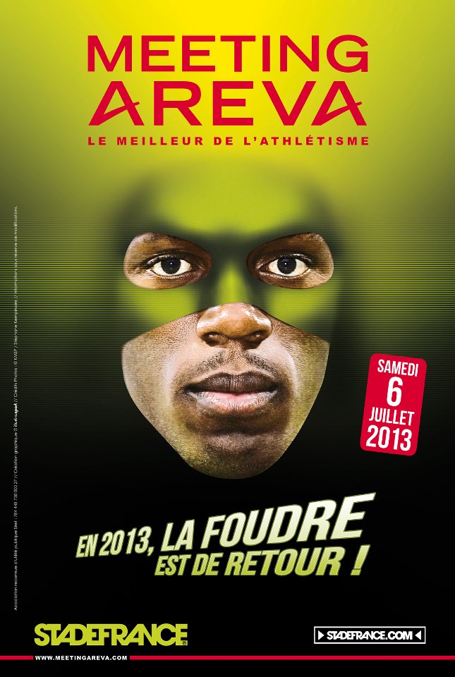 Affiche de Usain Bolt pour le Meeting Areva 2013