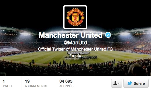 Manchester United lance son compte sur Twitter !