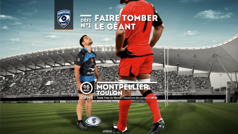 Affiche : Montpellier veut faire tomber le géant Toulon