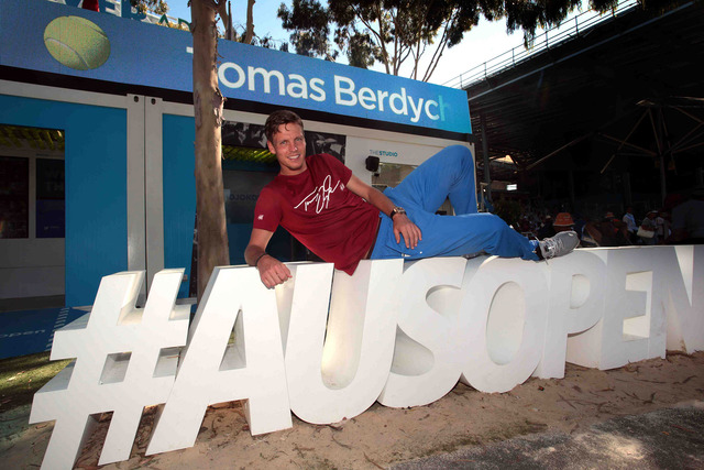 Tomas Berdych tape la pose sur le hashtag 3D #AUSOPEN