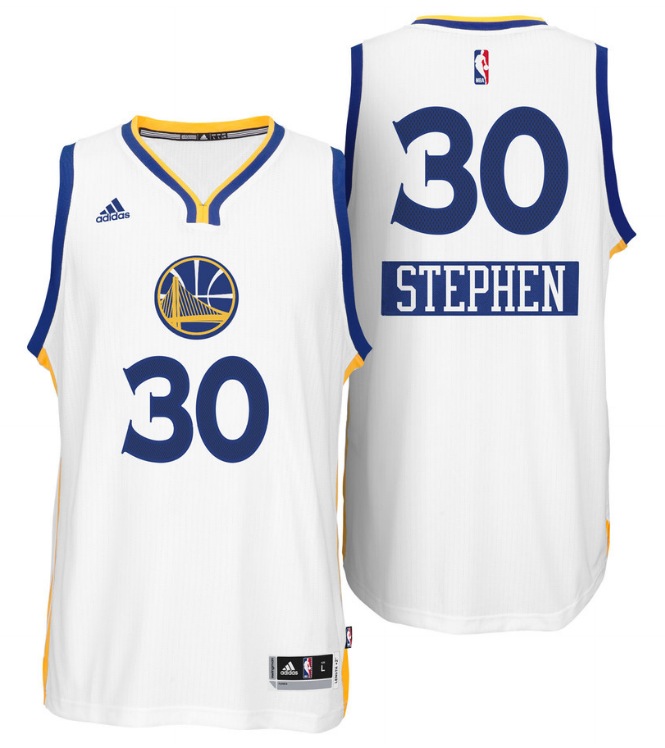 Maillot NBA spécial Noël 2014 Big Logo - Golden State Warrors - Stephen Curry