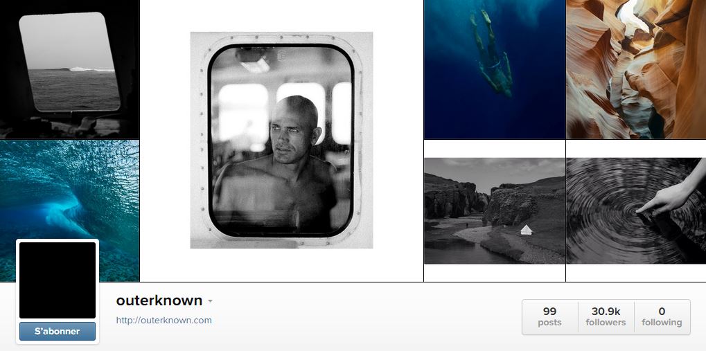Le compte Instagram de la marque Outer Know