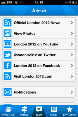 Londres 2012 lance son application mobile 