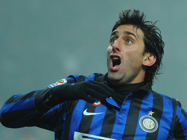 Diego Milito porte le maillot de l'Inter Milan