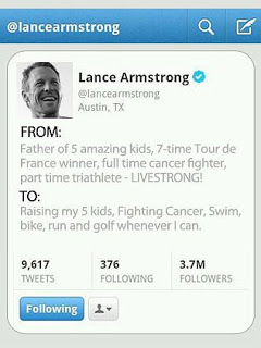 Lance Armstrong obligé de changer sa description sur Twitter