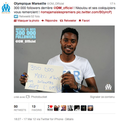Marseille dépasse les 300 000 followers sur Twitter