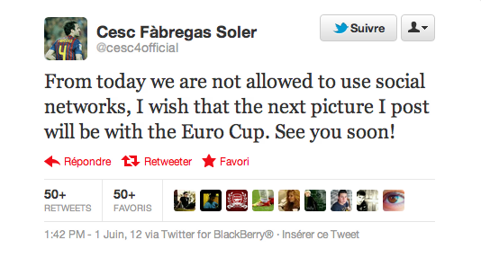 Euro 2012 - la France interdite de réseaux sociaux