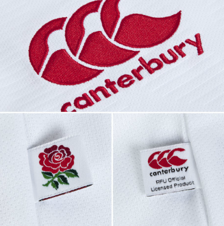 logo canterbury sur le maillot de l'angleterre