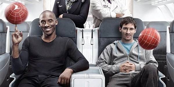 Kobe Bryant et Lionel Messi font de la pub pour Turkey Airlines