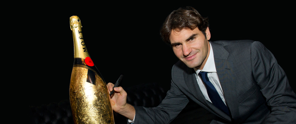 Roger Federer, nouvel ambassadeur Moët & Chandon