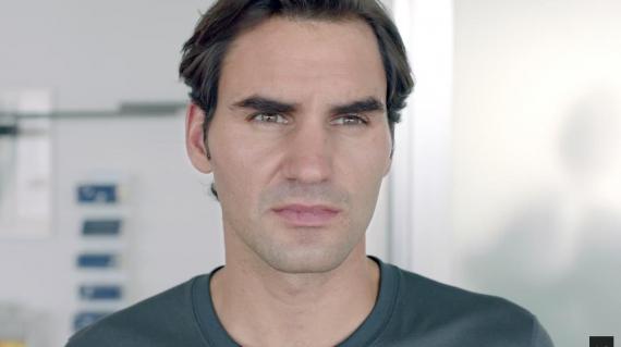 Publicité Nike avec Roger Federer qui affronte une mouche