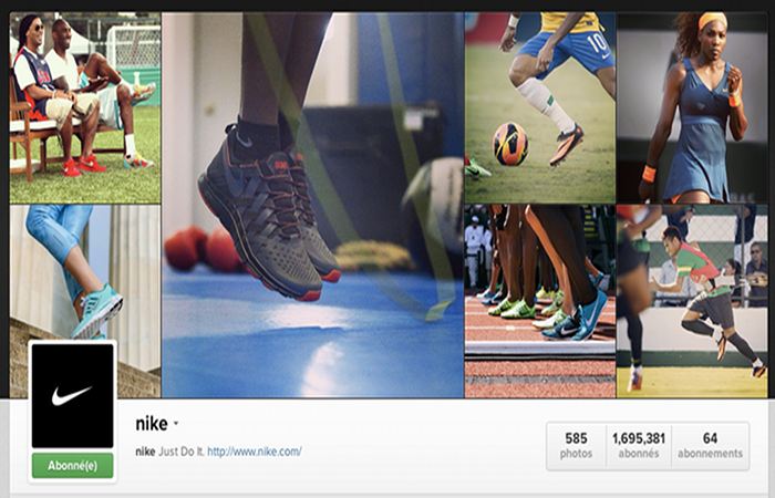 Compte Instagram de Nike