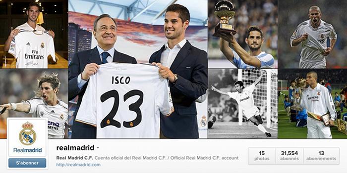 Le Real Madrid rejoint Instagram