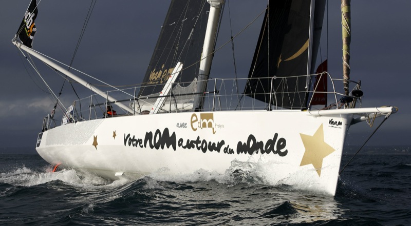 Bateau de Bertrand de Broc "Votre Nom autour du Monde"