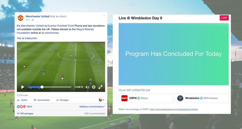 live streaming sport facebook vs twitter